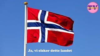 Ja vi elsker dette landet med tekst  Norges nasjonalsang  National anthem of Norway [upl. by Disario813]