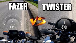 TWISTER vs FAZER  0 a 100  Aceleração 0 a 1000m [upl. by Callida42]