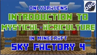 Minecraft  Sky Factory 4  Introduction to Mystical Agriculture [upl. by Ardnalac991]