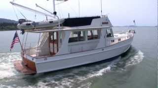 1998 Grand Banks 42 Europa trawler yacht cruising Bellingham Bay [upl. by Yhtommit]