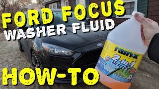 HOW TO Refill Washer Fluid in a Ford Focus 20122018 [upl. by Harness792]