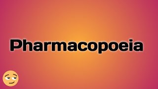 12 Introduction to pharmacopoeia  IOC  TPL [upl. by Wilsey]