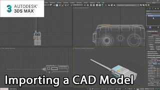 Import AutoCAD file in 3ds Max  How to import CAD file in 3ds Max [upl. by Aloin]