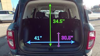 Cargo Dimensions of the 2021 Ford Bronco Sport  Features of the 2021 Ford Bronco Sport [upl. by Joya]