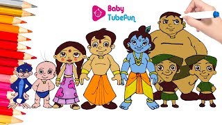 Chhota Bheem colouring page  colouring Chhota Bheem cartoon  Chota Bheem colouring [upl. by Burman]