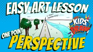 How to Draw OnePoint Perspective  Easy Art Lesson for Kids [upl. by Liborio]