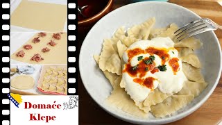 Klepe  Bosanski ravioli Bosanske Klepe  Sarajevske  Pelmeni  Manti recept  Bosnian Dumplings [upl. by Raddie510]