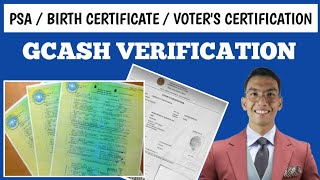 GCASH VERIFICATION PSA  BIRTH CERTIFICATE  VOTERS CERTIFICATION [upl. by Oir]