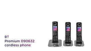 BT Premium 090632 Cordless Phone  Triple Handsets  Product Overview  Currys PC World [upl. by Naed]