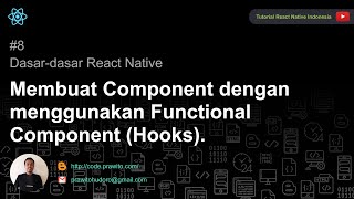 Membuat Component dengan Functional Component Hooks  Implementasi View Text Image TextInput [upl. by Oribella]