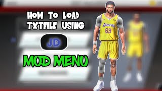 LOADTXTFILE USING JDMOD MENU  NBA2K20 MOBILE [upl. by Refennej]