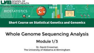 Whole Genome Sequencing Analysis  Module 1 [upl. by Esinehc]