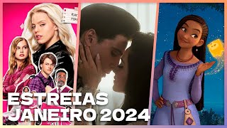 ESTREIAS DE JANEIRO 2024 Filmes e séries que chegam neste mês [upl. by Eelrahs]