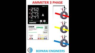 AMMETER 3 PHASE WIRING CIRCUIT ammeter current ampere electrician electrical wiring ct meter [upl. by Assek]