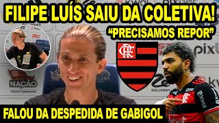 FILIPE LUÍS SAIU DA COLETIVA E FOI ABRAÇAR GERAL FALA DA DESPEDIDA DO GABIGOL COLETIVA DO FLAMENGO [upl. by Debi]