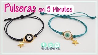 🧿PULSERA de HILO en 5 MINUTOS  Súper fácil ⏰ [upl. by Franzen]