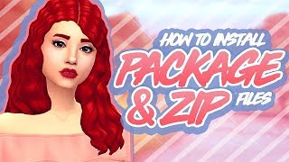 HOW TO INSTALL PACKAGE amp ZIPRAR FILES EASY  The Sims 4 CC [upl. by Orag116]