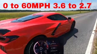 2020 Z51 C8 Corvette 0 to 60 acceleration with without launch control [upl. by Mahau]