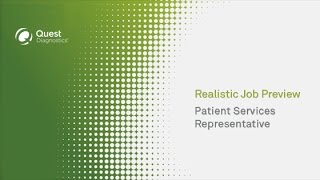 Patient Services Representative Phleb – Realistic Job Preview [upl. by Nangatrad677]