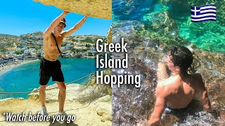 BEST GREEK ISLAND HOPPING TRAVEL ITINERARY  Best Beaches Sunsets and Islands 20222023 [upl. by Ycniuqal]