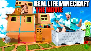 Real Life MINECRAFT The Movie 7 Day Challenge Building The Boxfort City Part 1 [upl. by Amby]