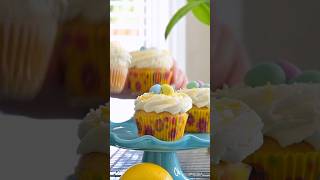 Perfect LEMON VANILLA CUPCAKES easy recipe shorts [upl. by Reel]