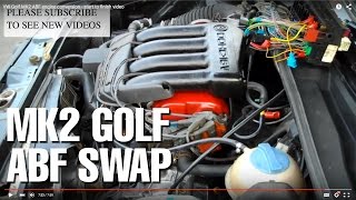 VW Golf MK2 ABF engine conversion  start to finish video [upl. by Eatnoled]