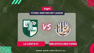 La Casita FC consigue un triunfo de peso ante una Biblioteca Nocturna que luchó hasta el final [upl. by Lil]