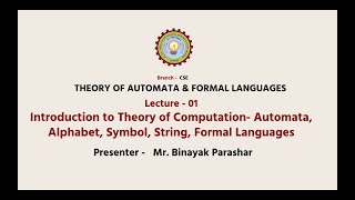 Theory of Automata amp Formal Languages  Introduction to Theory of Computation Automata Alphabet [upl. by Nadruoj]