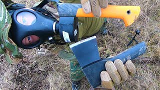 FISKARS X10 HATCHET  DESTRUCTION TEST  UNTIL IT BREAKS  AXE TEST EXTREME  HANDLE OVERSTRIKES [upl. by Lawlor114]