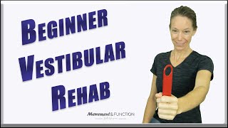 BEGINNER Vestibular Rehab Exercises  Motion Sensitivity Imbalance Vertigo [upl. by Nitsoj]