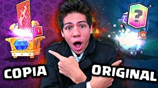 ¡ABRO COFRES ORIGINALES VS COFRES COPIA de Clash Royale  ANTRAX ☣ [upl. by Zeni]