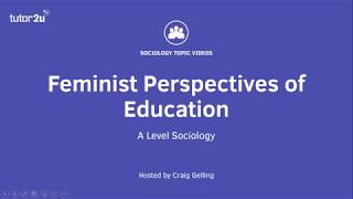 Feminist Perspectives on Education [upl. by Yhtorod749]