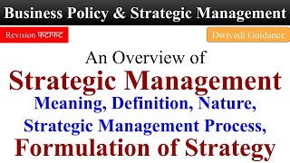 Business Policy and Strategic Management Formulation of Strategy Strategy Formulation Nature [upl. by Aeriel]