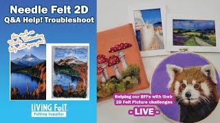 Peaceful Countryside Felt Scenery  How to Felt a 2D Scenery  Needle Felting [upl. by Hertz]