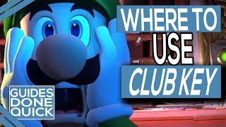 How To Use The Club Key In Luigis Mansion 3 [upl. by Zilevi]