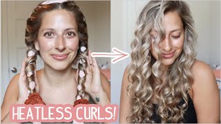 OVERNIGHT HEATLESS ROBE CURLS YOU HAVE TO TRY THIS WAY [upl. by Atinet]