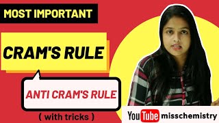 R18● Most important Crams rule amp Anti Crams rule with Tricks by miss chemistry [upl. by Novyert]