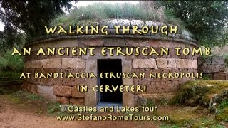 Walking into an Ancient Etruscan Tomb in the Necropolis of Cerveteri [upl. by Sancha]