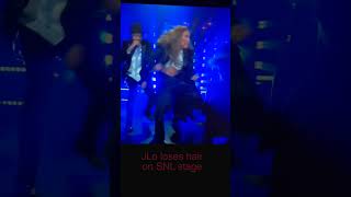 J Lo loses her hair on SNL stage SNL jlo jenniferlopez [upl. by Mufi984]