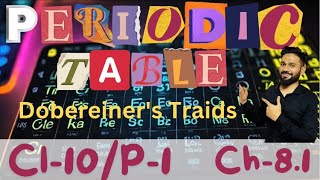 Periodic table 01 Dobereiner’s traids ch81  cl10 wbbse [upl. by Onifled]