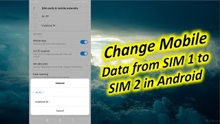 How to Change Mobile Data from SIM 1 to SIM 2 in Android [upl. by Sacksen]