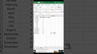 Ceiling Function in Excel  Convert Month into Quarter using Ceiling [upl. by Nelak]