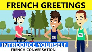 French Greetings and introductions conversation  French Speaking  French with Tama 45 [upl. by Nnyla]