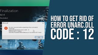 How To FIX ERROR ISDonedll and Unarcdll error code 12 [upl. by Cavuoto224]