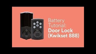 Battery Tutorial Smart Lock Kwikset 888 [upl. by Atnad579]