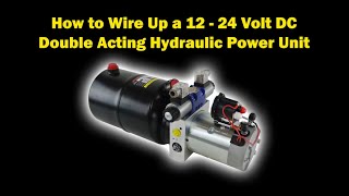 How to Electrically Wire Up a 12 Volt DC Hydraulic Pump Power Pack Twin Solenoid Coils amp Thermistor [upl. by Ancilin272]