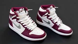 HOW TO LACE NIKE AIR JORDAN 1 HIGH LOOSELY THE BEST WAY [upl. by Valeda]