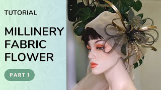 Millinery fabric flower without tools Tutorial quotOrchidquot part 1 [upl. by Anees]