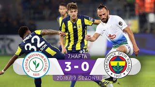 Çaykur Rizespor 30 Fenerbahçe  7 Hafta  201819 [upl. by Narmak]